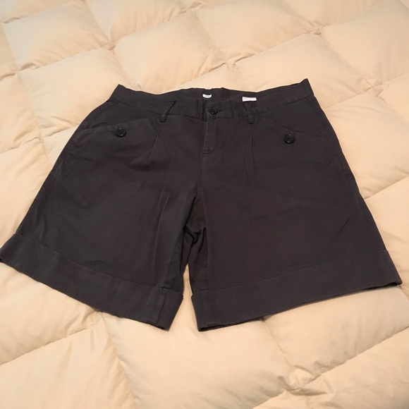 Vintage Dark Brown Tailored High Waist Shorts Size 4 - Picture 1 of 5